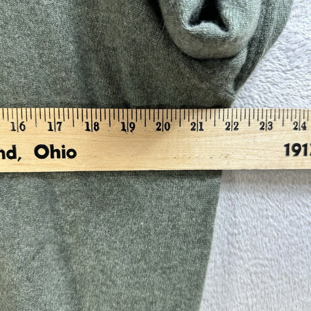 Philip G 100% Cashmere V-Neck‎ Sweater Pullover Green Men's L Old Money Preppy